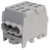 Image de Bornier répartiteur - 160A - Cu/Al compatible - 6 trous (2x35 / 4x25 mm²) - Montage rail DIN