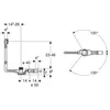 Image de Garniture de vidage baignoire - GEBERIT - PushControl - 260 mm - Chrome - Évacuation 1 l/s