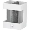 Image de KELA Gobelet porte brosse à dents cube - Blanc pierre