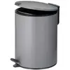 Image de Poubelle 5l Mats 27cm Metal*gris Clair*n Kela - 23700