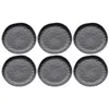 Image de Assiettes Organic 26cm noires set de 6 Kare Design