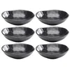 Image de Assiettes creuses Organic 22cm noires set de 6 Kare Design