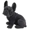 Image de Statuette chiot bouledogue Français noir feutrine