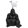 Image de Statuette - KARE - Dérouleur papier gorille noir - 51 cm - Polyrésine - Design contemporain