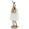 Image de lampe animal lapin 50cm dorée et beige