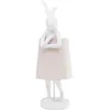 Image de Lampe Animal lapin 50cm blanche et rose Kare Design