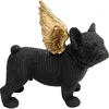 Image de Déco bouledogue noir texturé ailes dorées Kare Design