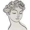 Image de Vase Favola femme buste blanc et noir Kare Design