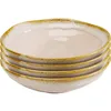 Image de Assiettes creuses - KARE - Nala - Set de 4 - Vintage - Grès rose 20cm