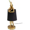 Image de lampe animal lapin 50cm dorée et noire