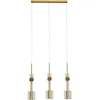 Image de Suspension - KARE - Candy Bar - Dorée - Verre transparent - 3 ampoules GU10