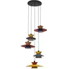 Image de Suspension - KARE - Riva 5 - Style rétro - Abat-jours colorés en spirale