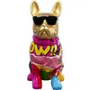Image de Déco bouledogue doré graffiti lunettes 20cm Kare Design