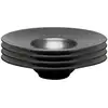 Image de assiettes creuses cosmos 27cm noires set de 4