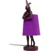 Image de lampe animal lapin 50cm bordeaux et violette