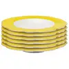 Image de assiettes creuses harlequin 23cm jaunes set de 6