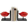 Image de Serre-livres lèvres rouges set de 2 Kare Design