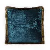 Image de Coussin à franges Cannes 45x45cm bleu pétrole Kare Design