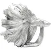 Image de Déco poisson combattant 34cm argenté Kare Design