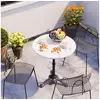 Image de table de bar bistrot 60cm marbre blanc kare design