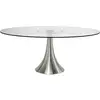 Image de table grande possibilita 180x120cm chromée et verre kare design