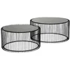 Image de Table basse ronde Wire noir 2/set Kare Design