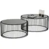 Image de Set de 2 tables basses noires wire heaven