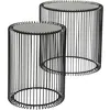 Image de Tables dappoint rondes Wire noires set de 2 Kare Design