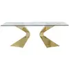 Image de table gloria 200x100cm dorée kare design