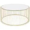 Image de table basse ronde wire 80cm laiton kare design