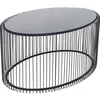 Image de Table basse ovale Wire 60x90cm noire Kare Design