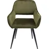 Image de Chaise avec accoudoirs San Francisco velours vert foncé Kare Design