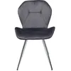 Image de Chaise Viva velours gris et chrome Kare Design