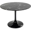 Image de Table Solo 110cm effet marbre noir Kare Design