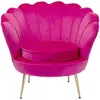 Image de fauteuil water lily velours fuchsia kare design