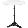 Image de table bistrot ronde 60cm marbre blanc kare design