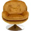 Image de fauteuil pivotant cosy velours ocre kare design