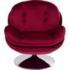 Image de Fauteuil pivotant Cosy velours rouge Kare Design