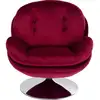 Image de fauteuil pivotant cosy velours rouge kare design