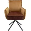 Image de Chaise avec accoudoirs Chelsea marron Kare Design
