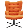 Image de Fauteuil pivotant Oscar velours orange Kare Design