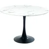 Image de Table Schickeria 110cm effet marbre blanc et noire Kare Design