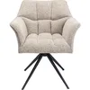 Image de Chaise avec accoudoirs pivotante Thinktank crème Kare Design