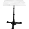 Image de table bistrot carrée 60x60cm marbre blanc kare design
