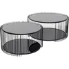 Image de Tables basses Wire Double noires set de 2 Kare Design