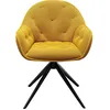 Image de Chaise avec accoudoirs pivotante Carlito Mesh jaune Kare Design