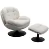 Image de fauteuil pivotant et repose-pieds stanford kare design