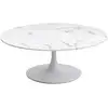 Image de Table basse schickeria effet marbre blanc 110cm kare design