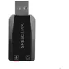 Image de Carte son USB portable - Speedlink - Vigo - Stéréo - Noir - Compatible divers systèmes