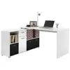 Image de Bureau d'angle réversible oxela 135cm blanc